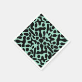 Serviette En Papier Grenouille à tarte verte et noire (Coin)