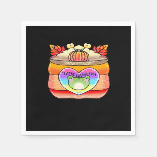 Serviette En Papier Grenouille aimante citrouille latte épice