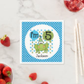 Serviette En Papier Grenouille bleue 5 Anniversaire Papier serviettes (En situation)