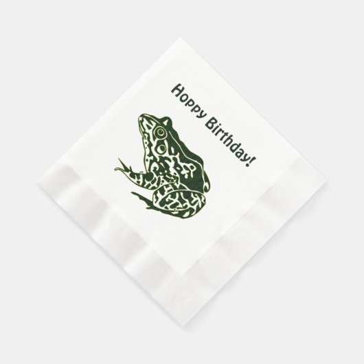 Serviette En Papier Grenouille d'anniversaire Hoppy (Coin)