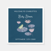 Serviette En Papier Grenouille dans un Baby shower mignon en étang Lil (Devant)
