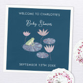 Serviette En Papier Grenouille dans un Baby shower mignon en étang Lil