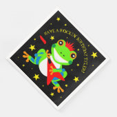 Serviette En Papier Grenouille d'arbre d'anniversaire de Rockin avec g (Coin)