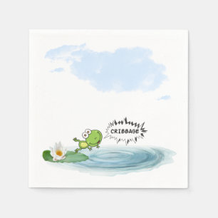 Serviette En Papier Grenouille de Cribbage