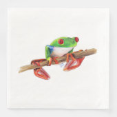 Serviette En Papier Grenouille des arbres Treefrog jolie illustration (Devant)
