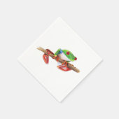 Serviette En Papier Grenouille des arbres Treefrog jolie illustration  (Coin)