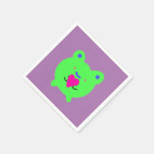 Serviette En Papier Grenouille douce au coeur (Coin)