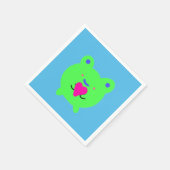 Serviette En Papier Grenouille douce au coeur (Coin)