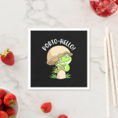 Serviette En Papier Grenouille Et Champignons (En situation)