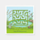 Serviette En Papier Grenouille et Maze de vol Papier d'anniversaire (Devant)