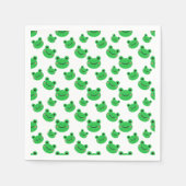 Serviette En Papier Grenouille fête d'anniversaire Croaking Green Part (Devant)