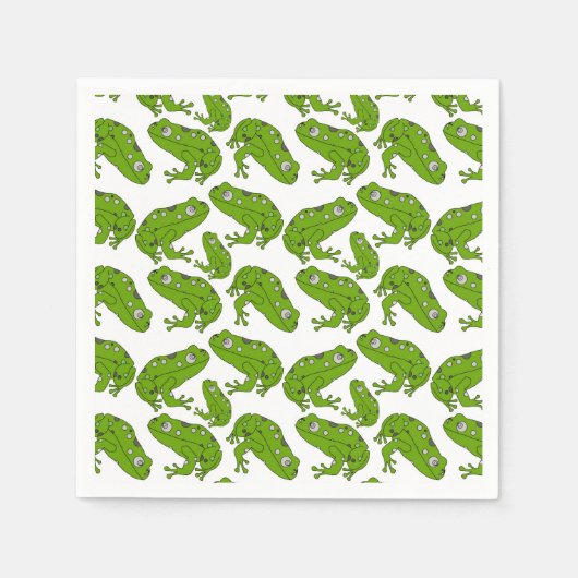 Serviette En Papier Grenouille verte (Devant)