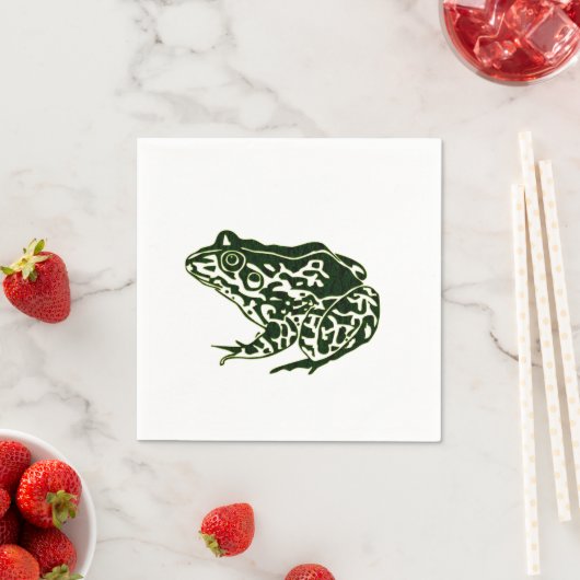Serviette En Papier Grenouille verte (En situation)