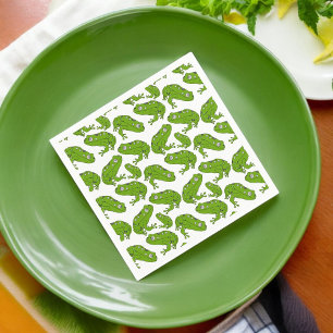 Serviette En Papier Grenouille verte