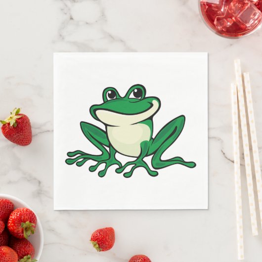 Serviette En Papier Grenouille verte (En situation)