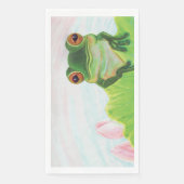Serviette En Papier Grenouille verte Se détendre dans l'étang (Devant)