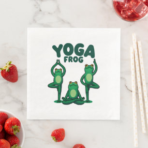 Serviette En Papier Grenouilles de yoga