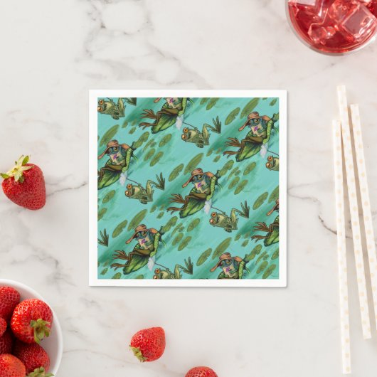 Serviette En Papier Grenouilles d'été réfrigérées (En situation)