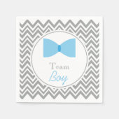 Serviette En Papier Grey Chevron Genre Reveillez Bow Cravate Équipe Ga (Devant)