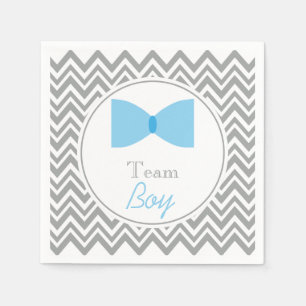 Serviette En Papier Grey Chevron Genre Reveillez Bow Cravate Équipe Ga