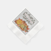 Serviette En Papier Grey Thanksgiving Citrouilles et Squash (Coin)