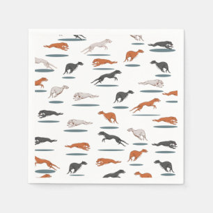 Serviette En Papier Greyhound Motif