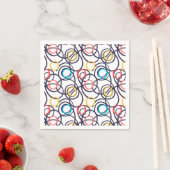 Serviette En Papier Gribouillages funky (En situation)