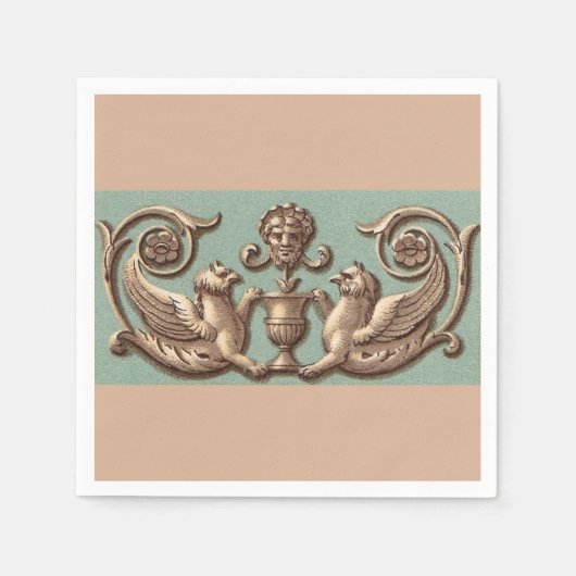 Serviette En Papier griffons jumeaux (Devant)
