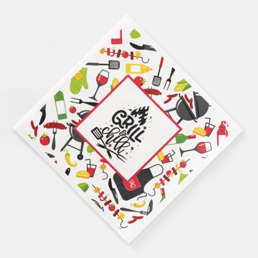 Serviette En Papier Grill Et Chill (Coin)