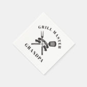 Serviette En Papier Grill Master Grand-père Meilleur grand-père Person (Coin)