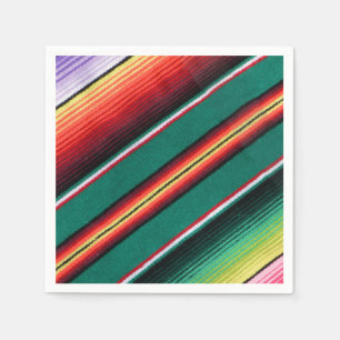 Serviette En Papier Grille colorée de couverture mexicaine