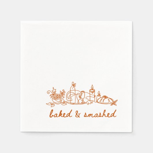 Serviette En Papier grillé et cassé thansgiving (Devant)