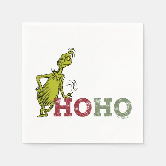 Serviette En Papier Grille | Ho Ho Ho (Devant)