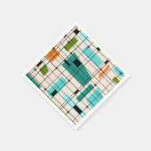 Serviette En Papier Grille rétro et Starburts Papier serviettes (Coin)