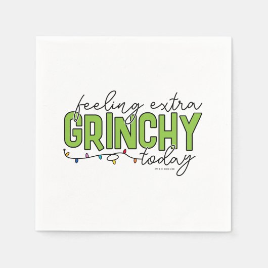 Serviette En Papier Grille | Sentiment de grinchy supplémentaire aujou (Devant)
