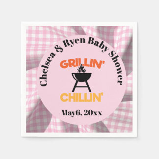 Serviette En Papier Griller et se détendre Bébé q Gingham baby shower
