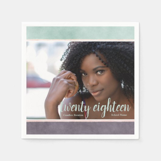 Serviette En Papier Grilles Arc-en-ciel moderne Papier de fin d'études (Devant)