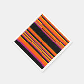 Serviette En Papier Grilles complexes - Noir, Rose, Orange et Jaune (Coin)