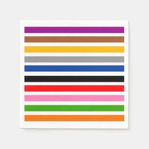 Serviette En Papier Grilles multicolores blanches Conception Motif