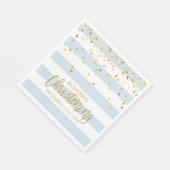 Serviette En Papier Grilles personnalisées Pastel Blue Gold BOY CHRIST (Coin)