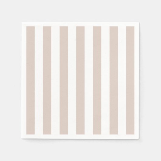 Serviette En Papier Grilles Verticales Bbeige Et Blanc Gratté (Devant)