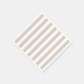 Serviette En Papier Grilles Verticales Bbeige Et Blanc Gratté (Coin)