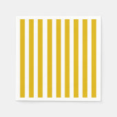 Serviette En Papier Grilles verticales jaunes et blanches de moutarde (Devant)