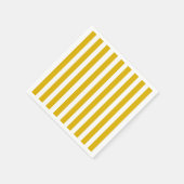 Serviette En Papier Grilles verticales jaunes et blanches de moutarde (Coin)