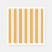 Serviette En Papier Grilles Verticales Moutarde Jaune Et Blanc Gratté (Devant)