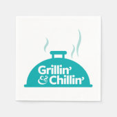 Serviette En Papier Grillin' & Chillin' (Devant)