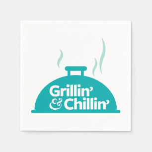 Serviette En Papier Grillin et Chillin