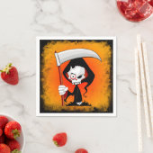 Serviette En Papier Grim Reaper Déplaisant Drôle Cartoon (En situation)