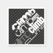 Serviette En Papier Grimpe ; Gris noir et foncé (Devant)