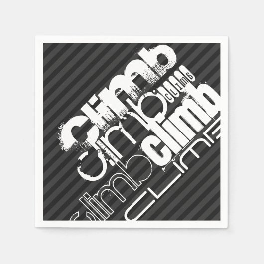 Serviette En Papier Grimpe ; Gris noir et foncé (Devant)